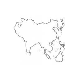 着色页: 亚洲地图 (地理和地点) #179902 - 免费可打印着色页