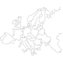 着色页: 欧洲地图 (地理和地点) #179885 - 免费可打印着色页