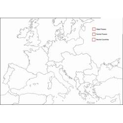 着色页: 欧洲地图 (地理和地点) #179887 - 免费可打印着色页