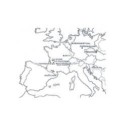 着色页: 欧洲地图 (地理和地点) #179888 - 免费可打印着色页