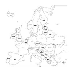 着色页: 欧洲地图 (地理和地点) #179891 - 免费可打印着色页