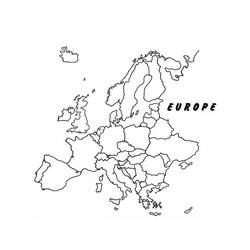 着色页: 欧洲地图 (地理和地点) #179893 - 免费可打印着色页