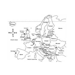 着色页: 欧洲地图 (地理和地点) #179895 - 免费可打印着色页