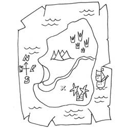 着色页: 宝藏图 (地理和地点) #211529 - 免费可打印着色页