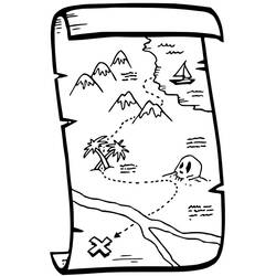 着色页: 宝藏图 (地理和地点) #211540 - 免费可打印着色页
