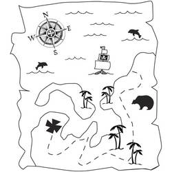 着色页: 宝藏图 (地理和地点) #211542 - 免费可打印着色页