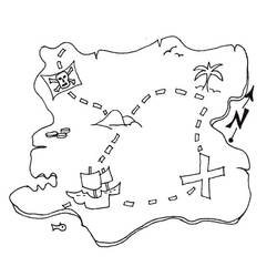 着色页: 宝藏图 (地理和地点) #211543 - 免费可打印着色页