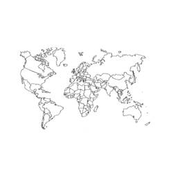 着色页: 世界地图 (地理和地点) #179910 - 免费可打印着色页