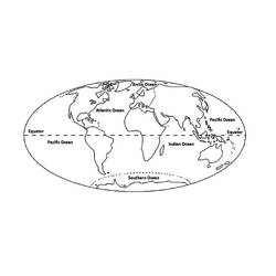 着色页: 世界地图 (地理和地点) #179911 - 免费可打印着色页