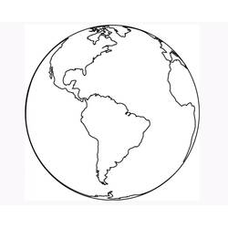 着色页: 世界地图 - 免费可打印着色页