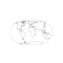 着色页: 世界地图 (地理和地点) #179915 - 免费可打印着色页