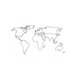 着色页: 世界地图 (地理和地点) #179917 - 免费可打印着色页