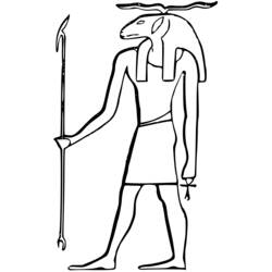 着色页: 埃及神话 (众神与女神) #111196 - 免费可打印着色页