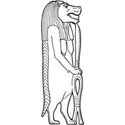 着色页: 埃及神话 (众神与女神) #111198 - 免费可打印着色页