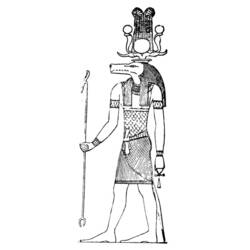 着色页: 埃及神话 (众神与女神) #111258 - 免费可打印着色页