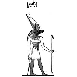 着色页: 埃及神话 (众神与女神) #111399 - 免费可打印着色页