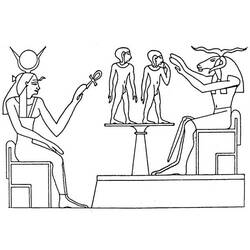 着色页: 埃及神话 (众神与女神) #111403 - 免费可打印着色页