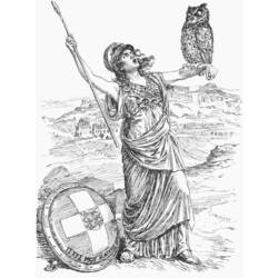 着色页: 希腊神话 (众神与女神) #109885 - 免费可打印着色页