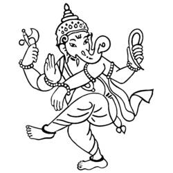 着色页: 印度神话 (众神与女神) #109211 - 免费可打印着色页