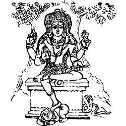 着色页: 印度神话 (众神与女神) #109228 - 免费可打印着色页