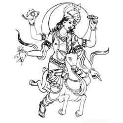 着色页: 印度神话 (众神与女神) #109240 - 免费可打印着色页
