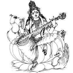着色页: 印度神话 (众神与女神) #109261 - 免费可打印着色页