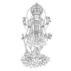 着色页: 印度神话 (众神与女神) #109266 - 免费可打印着色页