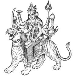 着色页: 印度神话 (众神与女神) #109285 - 免费可打印着色页