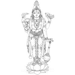 着色页: 印度神话 (众神与女神) #109298 - 免费可打印着色页