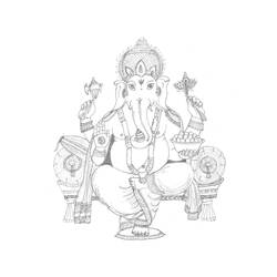 着色页: 印度神话 (众神与女神) #109354 - 免费可打印着色页
