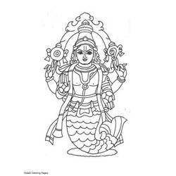 着色页: 印度神话 (众神与女神) #109413 - 免费可打印着色页