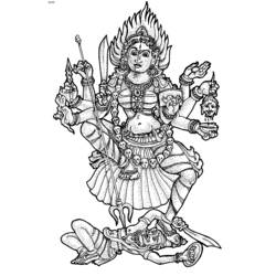 着色页: 印度神话 (众神与女神) #109418 - 免费可打印着色页