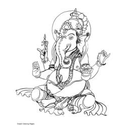 着色页: 印度神话 (众神与女神) #109437 - 免费可打印着色页