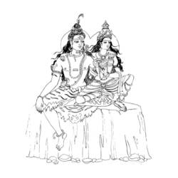 着色页: 印度神话 (众神与女神) #109467 - 免费可打印着色页