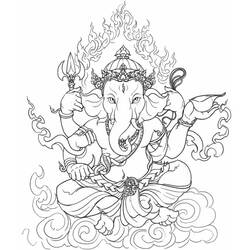 着色页: 印度神话 (众神与女神) #109539 - 免费可打印着色页