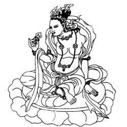 着色页: 印度神话：佛 (众神与女神) #89513 - 免费可打印着色页
