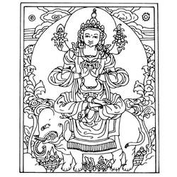 着色页: 印度神话：佛 (众神与女神) #89516 - 免费可打印着色页