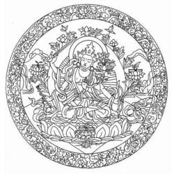 着色页: 印度神话：佛 (众神与女神) #89536 - 免费可打印着色页
