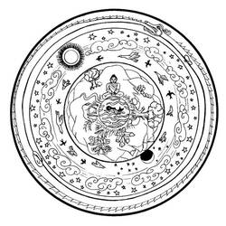 着色页: 印度神话：佛 (众神与女神) #89539 - 免费可打印着色页