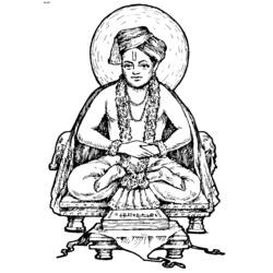 着色页: 印度神话：佛 (众神与女神) #89554 - 免费可打印着色页