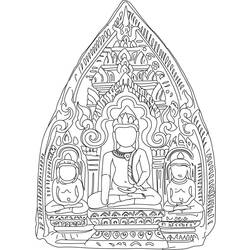 着色页: 印度神话：佛 (众神与女神) #89560 - 免费可打印着色页