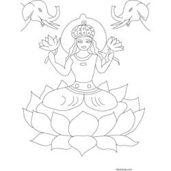 着色页: 印度神话：佛 (众神与女神) #89619 - 免费可打印着色页