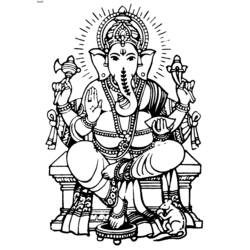 着色页: 印度神话：象头神 (众神与女神) #96854 - 免费可打印着色页