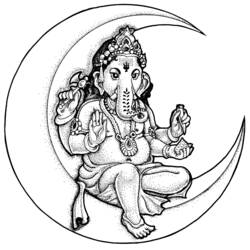 着色页: 印度神话：象头神 (众神与女神) #96857 - 免费可打印着色页
