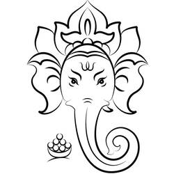 着色页: 印度神话：象头神 (众神与女神) #96874 - 免费可打印着色页