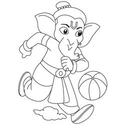 着色页: 印度神话：象头神 (众神与女神) #96913 - 免费可打印着色页