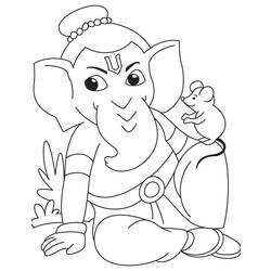 着色页: 印度神话：象头神 (众神与女神) #96915 - 免费可打印着色页