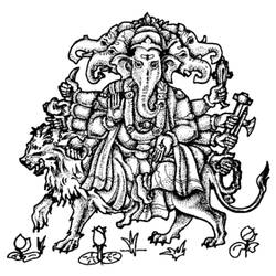 着色页: 印度神话：象头神 (众神与女神) #96958 - 免费可打印着色页