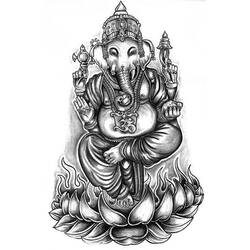 着色页: 印度神话：象头神 (众神与女神) #97043 - 免费可打印着色页