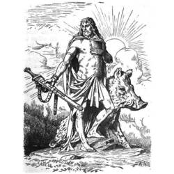 着色页: 北欧神话 (众神与女神) #110412 - 免费可打印着色页